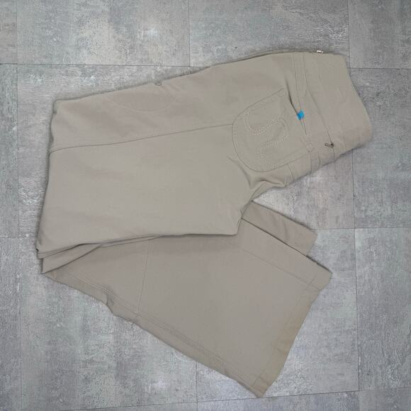 Lululemon Cream Windbreaker Trail Hiking Pants Womens Mid Rise Wide-Leg Stretch - Picture 14 of 16